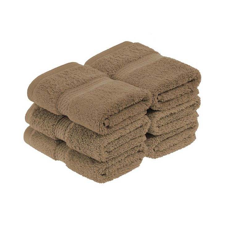 SUPERIOR 6-piece Egyptian Cotton Washcloth Set