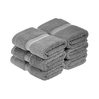 SUPERIOR 6 pc Egyptian Cotton Washcloth Set