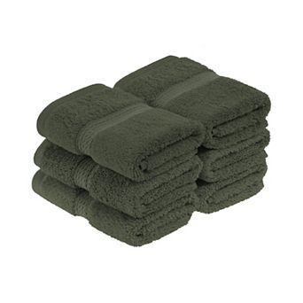 SUPERIOR 6 pc Egyptian Cotton Washcloth Set