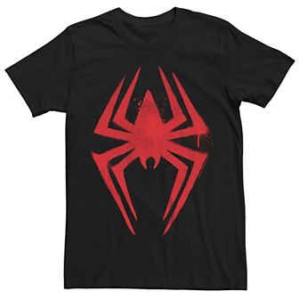 Men's Spider-Man: Across The Spider-Verse Spidey Spray Paint Emblem Graphic Tee