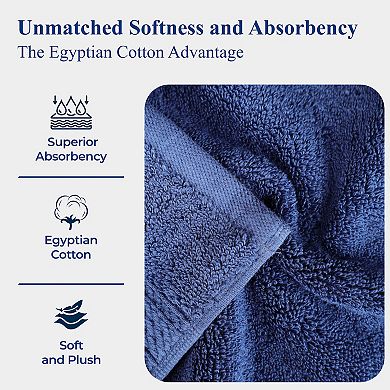 SUPERIOR 4-piece Egyptian Cotton Hand Towel Set