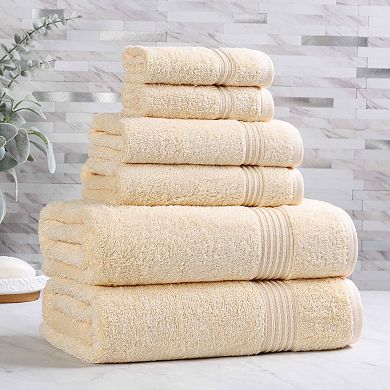 SUPERIOR 6-piece Egyptian Cotton Bath Towel Set