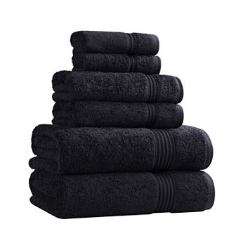 SUPERIOR 6 pc Plush Egyptian Cotton Bath Towel Set