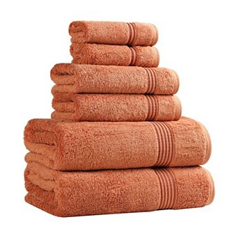SUPERIOR 6 pc Plush Egyptian Cotton Bath Towel Set
