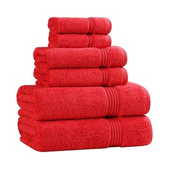 SUPERIOR 6 pc Plush Egyptian Cotton Bath Towel Set