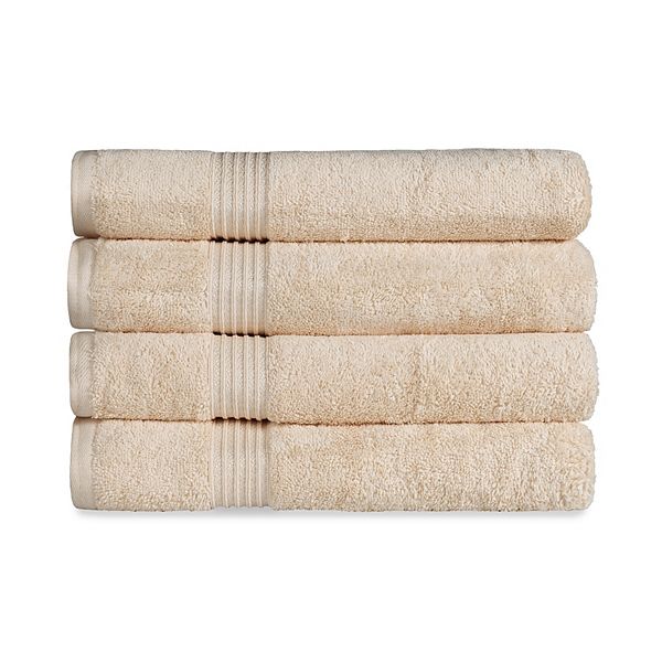 Superior Egyptian Cotton Heavyweight Solid Plush Towel Set - On