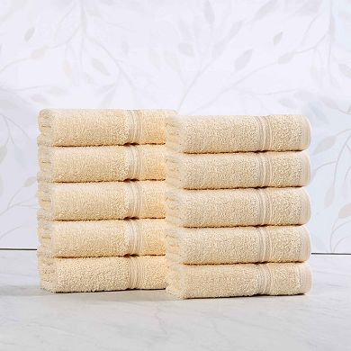 SUPERIOR 10-piece Egyptian Cotton Washcloth Set