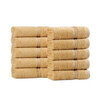 SUPERIOR 10 pc Egyptian Cotton Washcloth Set