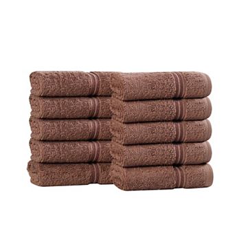 SUPERIOR 10 pc Egyptian Cotton Washcloth Set