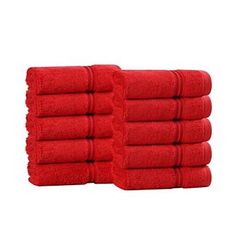 SUPERIOR 10 pc Egyptian Cotton Washcloth Set