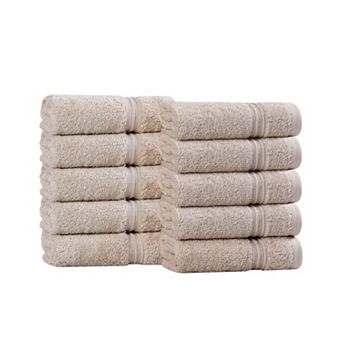 SUPERIOR 10 pc Egyptian Cotton Washcloth Set