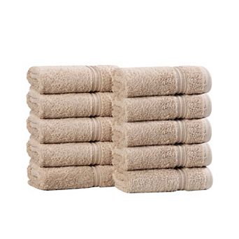 SUPERIOR 10 pc Egyptian Cotton Washcloth Set