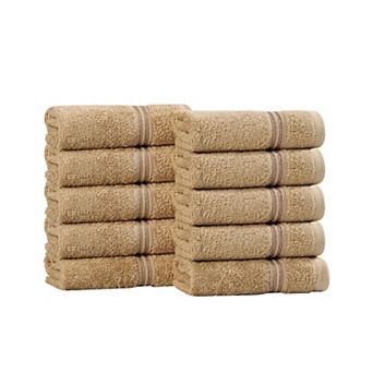 SUPERIOR 10 pc Egyptian Cotton Washcloth Set