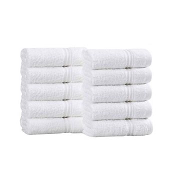 SUPERIOR 10 pc Egyptian Cotton Washcloth Set