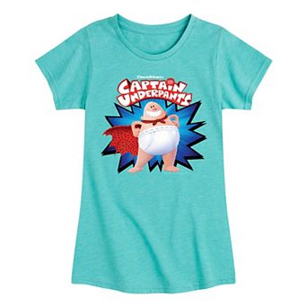 Girls 7-16 Captain Underpants Logo Graphic Tee