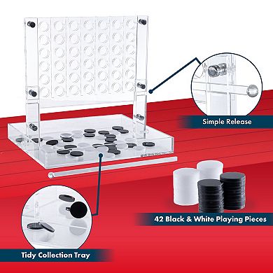 Trademark Games 4-In-A-Row Game - Black and White