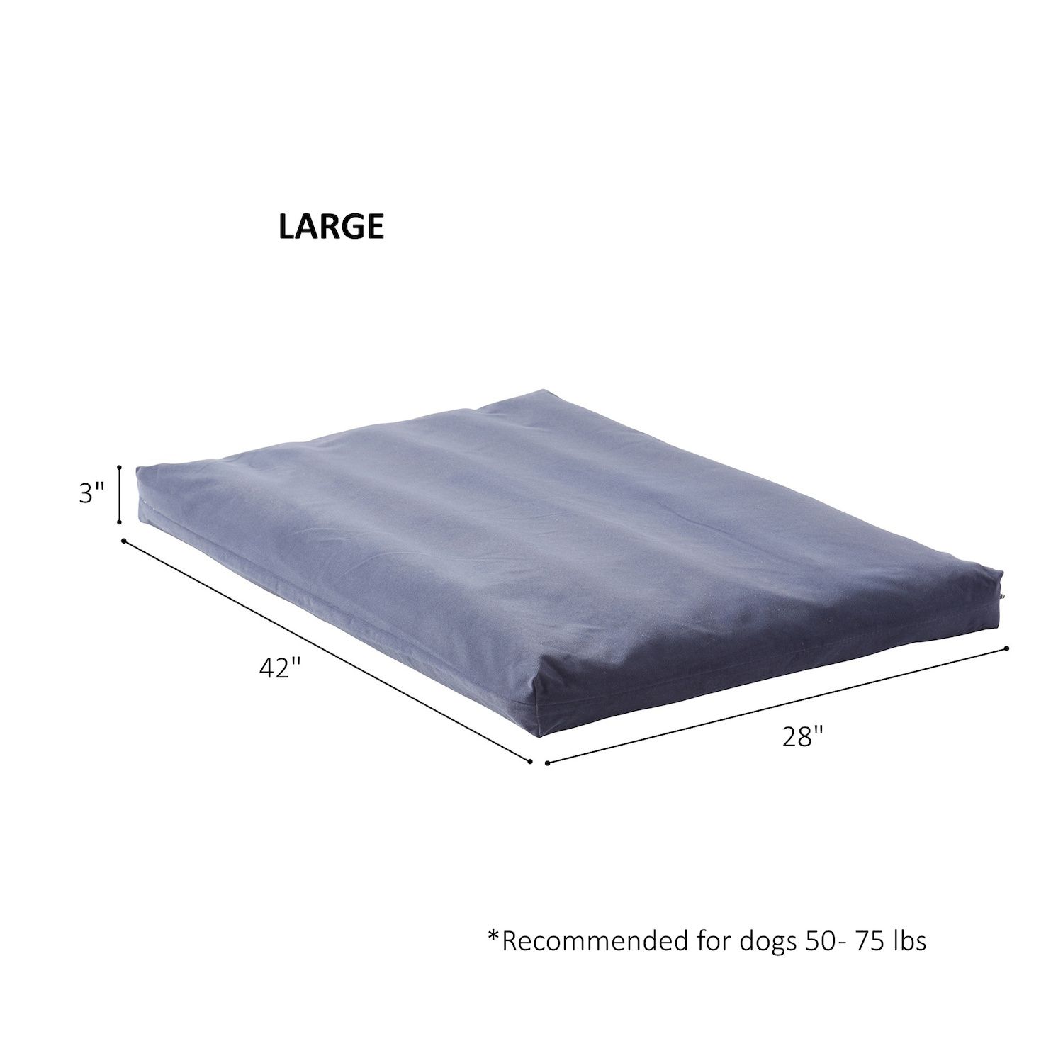 Happy Hounds Daisy Deluxe Hundebett – Größe M, 107 X 76 Cm, Sherpa & Mikrofaser, Preußischblau