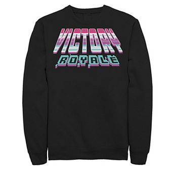 Men's Fortnite Victory Royale Gradient Text Graphic Fleece Pullover