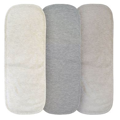 Baby Treasures 3-Pack Neutral Solid Color Baby Burp Cloths