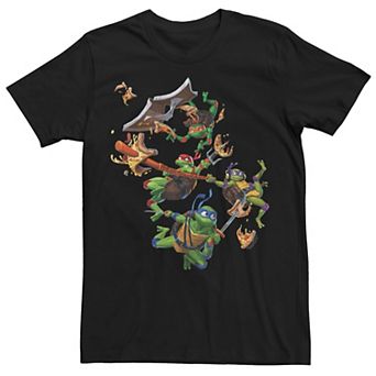 Men's TMNT Mutant Mayhem Pizza Group Graphic Tee