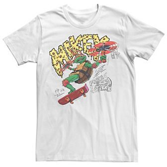 Men's TMNT Mutant Mayhem Mikey Pizza Time Graphic Tee