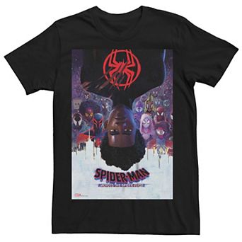 Men's Marvel Spiderman Across The Spider Verse Miles Poster Graphic Tee