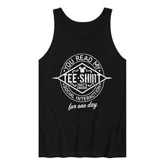 Men's You Read My Tee Shirt Tank Top