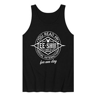 Men's You Read My Tee Shirt Tank Top