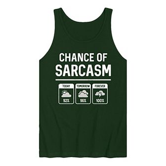 Men's Chance Of Sarcasm Forecast Tank Top