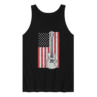 Men's USA Flag Guitar Tank Top