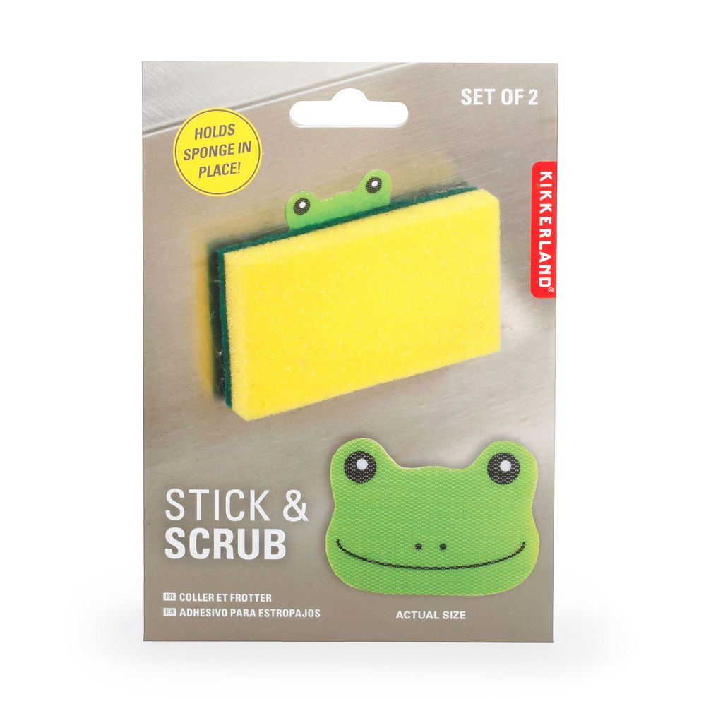 Kikkerland Set of 2 Frog Sponge Holders