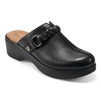 Easy Spirit Penelope Women's Braided Strap Leather Clogs