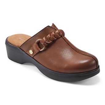 Easy Spirit Penelope Women's Braided Strap Leather Clogs