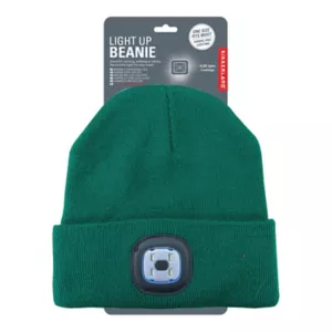 Kikkerland Light Up Beanie Hat, Green