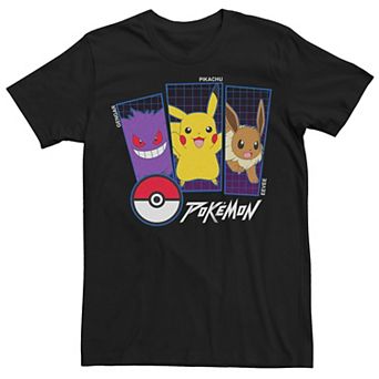 Men's Pokémon Gengar Pikachu & Eevee Panels Tee