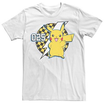 Men's Pokémon Pikachu 025 Checkered Badge Tee
