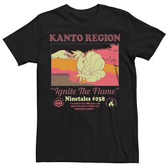 Men's Pokémon Kanto Region Ninetales Postcard Tee