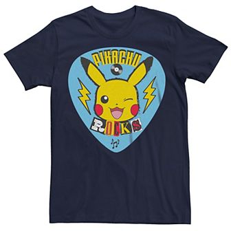Men's Pokémon Pikachu Rockstar Guitar Pick Tee