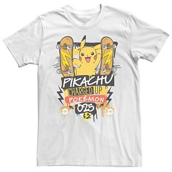 Men's Pokémon Pikachu Charged Up Skateboards Tee