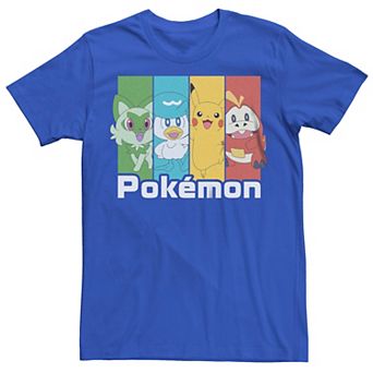 Men's Pokémon New Pikachu Friends Colorful Panels Tee