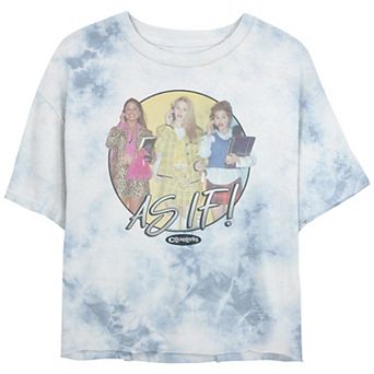 Juniors' Clueless Cher's Trio As If Bombard Wash Cropped Graphic Tee
