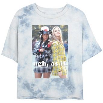 Juniors' Clueless Ugh As If Bombard Wash Cropped Graphic Tee