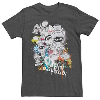 Men's Looney Tunes Marvin The Martian Graffiti Graphic Tee
