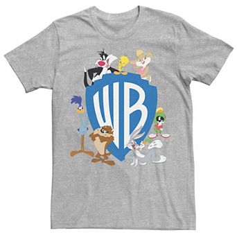 Men's Looney Tunes Characters With Warner Bros Logo Graphic Tee