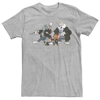 Men's Tom And Jerry In Harry Potter Uniforms Graphic Tee
