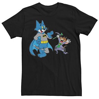 Men's Tom And Jerry In Batman And Joker Costumes Graphic Tee