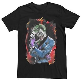 Men's The Joker Evil Laugh Portrait Graphic Tee