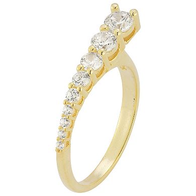 Sunkissed Sterling Sterling Silver Cubic Zirconia Graduated Ring