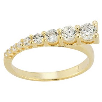 Sunkissed Sterling Sterling Silver Cubic Zirconia Graduated Ring