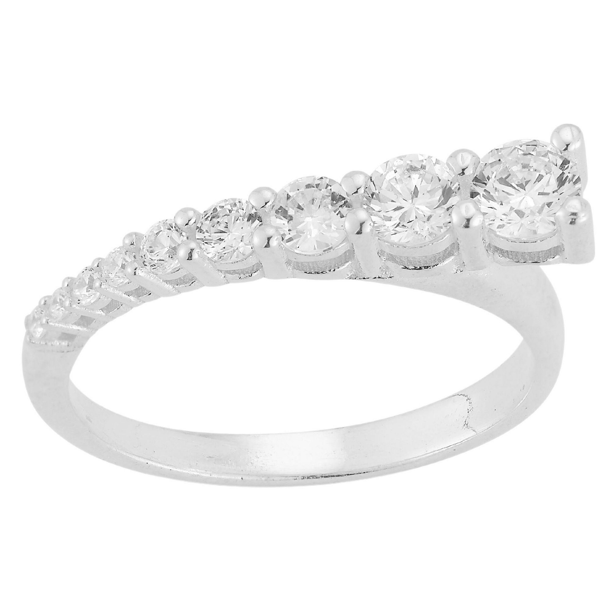 Sunkissed Sterling Sterling Silver Cubic Zirconia Graduated Ring, Womens, 